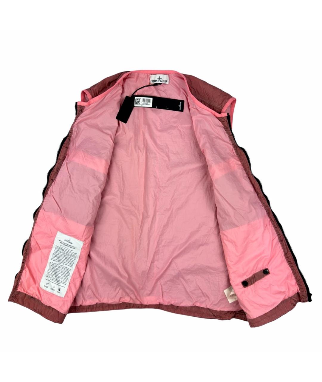 STONE ISLAND Коралловый полиамидовый жилет, фото 5