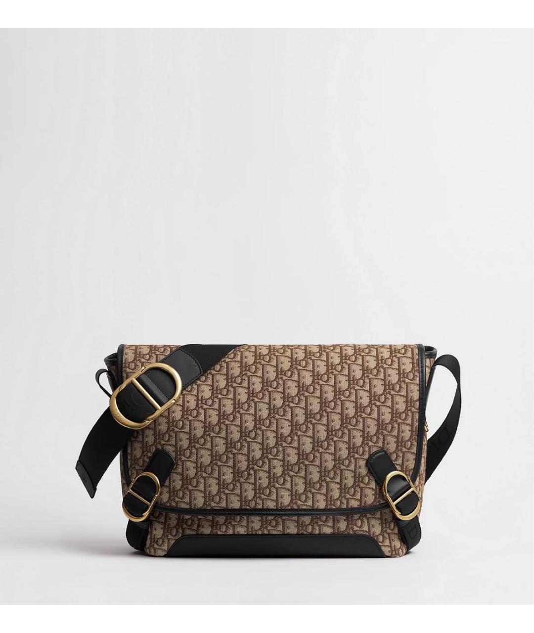 CHRISTIAN DIOR Коричневая кожаная сумка на плечо, фото 5