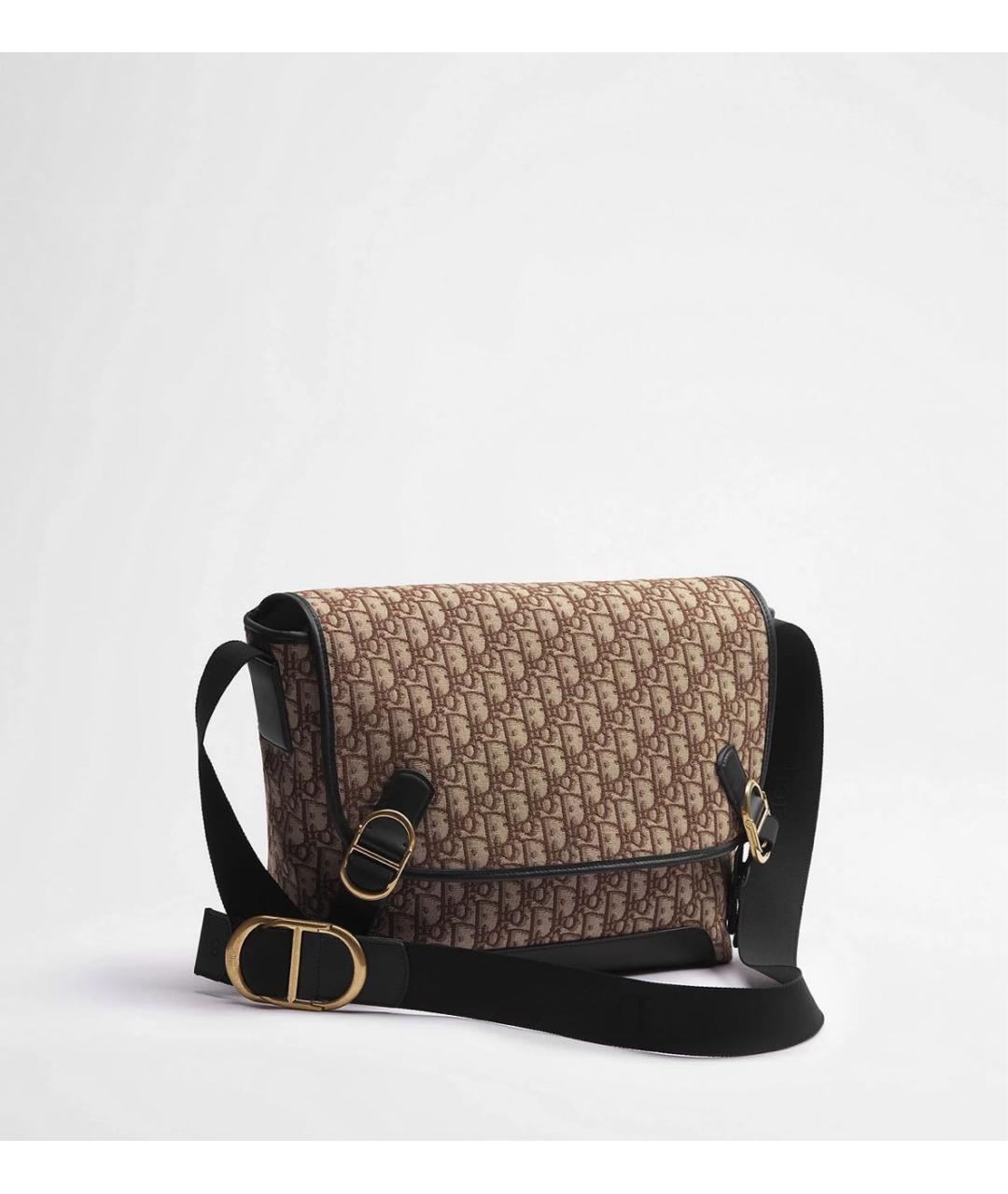 CHRISTIAN DIOR Коричневая кожаная сумка на плечо, фото 3