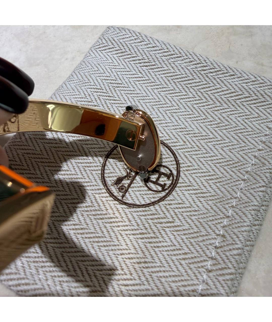 HERMES Белый металлический браслет, фото 4