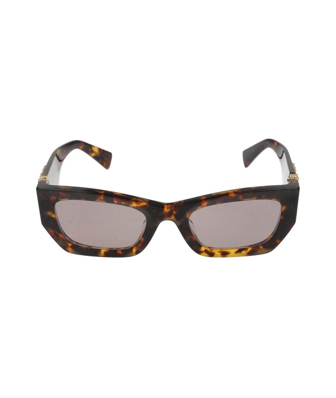 MIU MIU Коричневые пластиковые солнцезащитные очки, фото 2