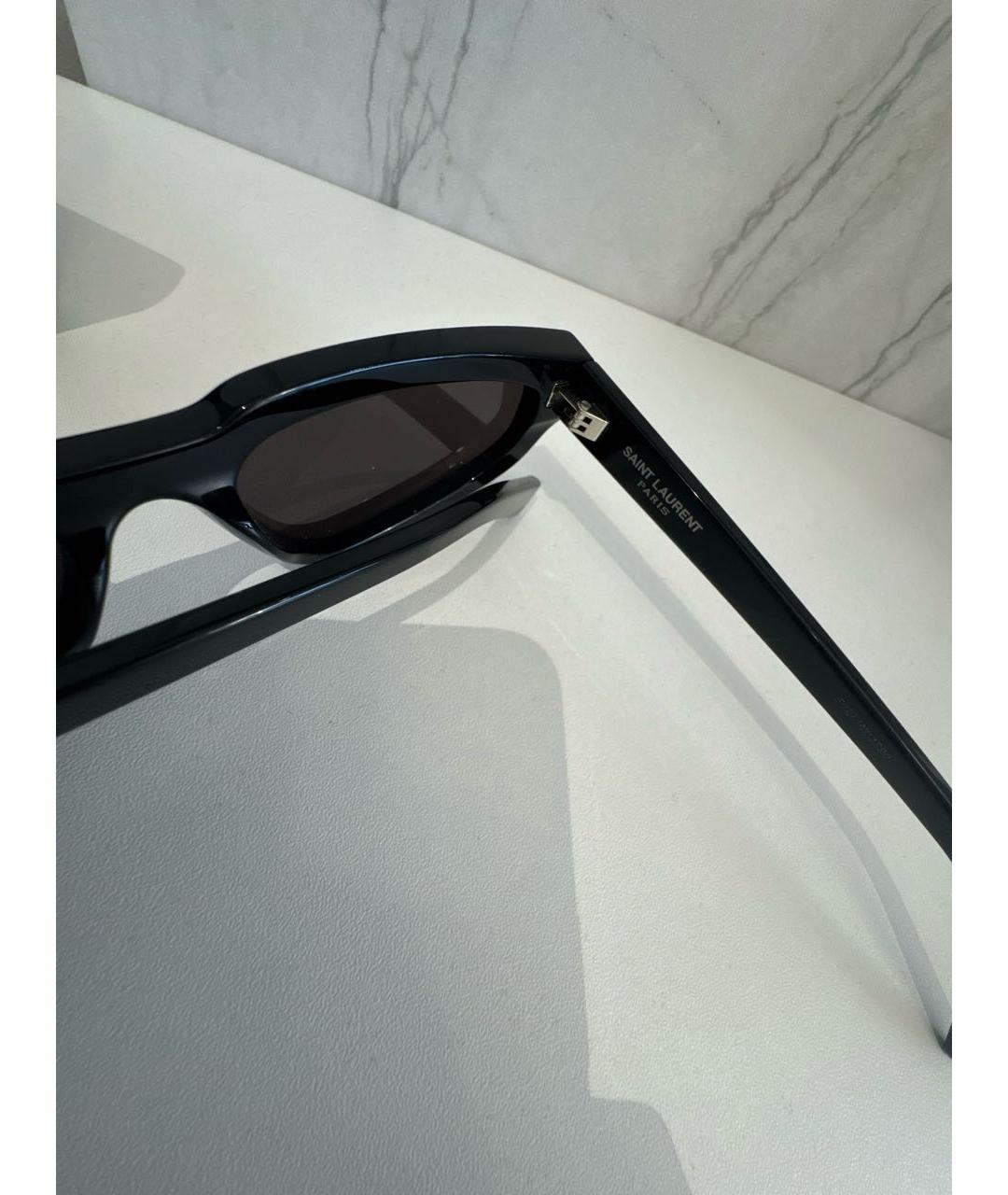 SAINT LAURENT Черные пластиковые солнцезащитные очки, фото 3