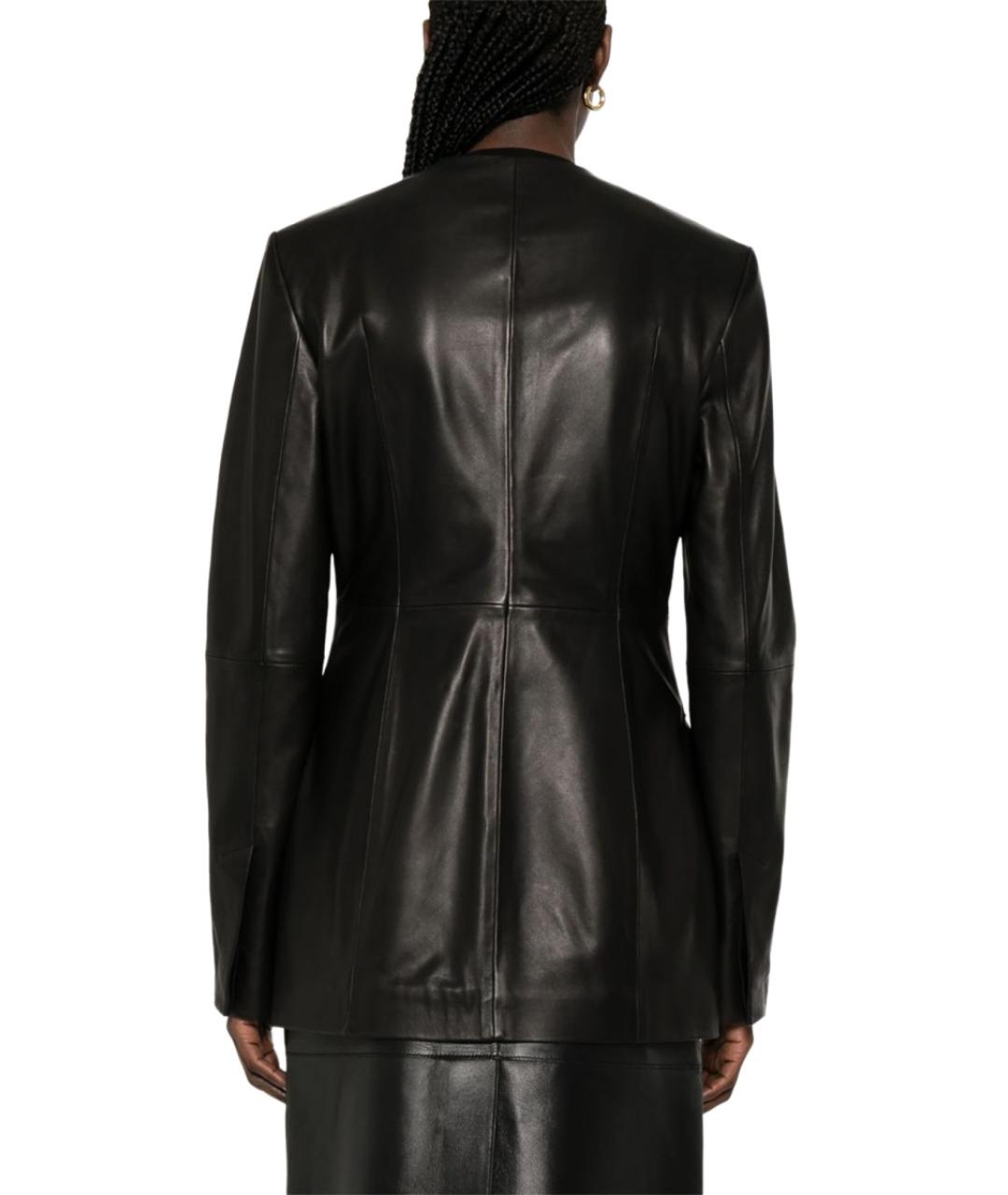 TOTEME Черный кожаный жакет/пиджак, фото 4