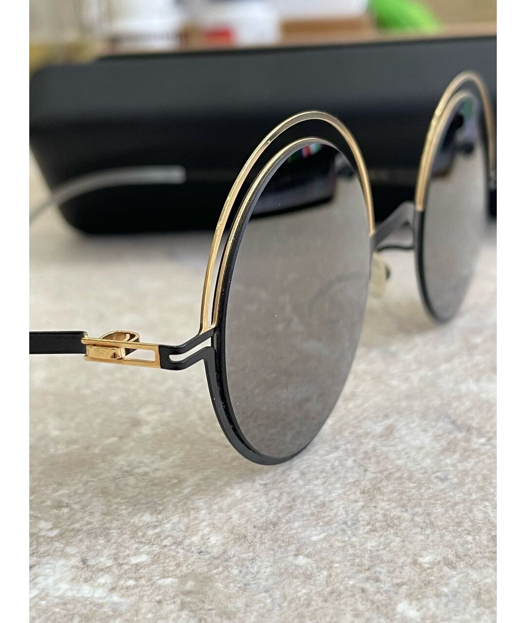 MYKITA Черные металлические солнцезащитные очки, фото 2