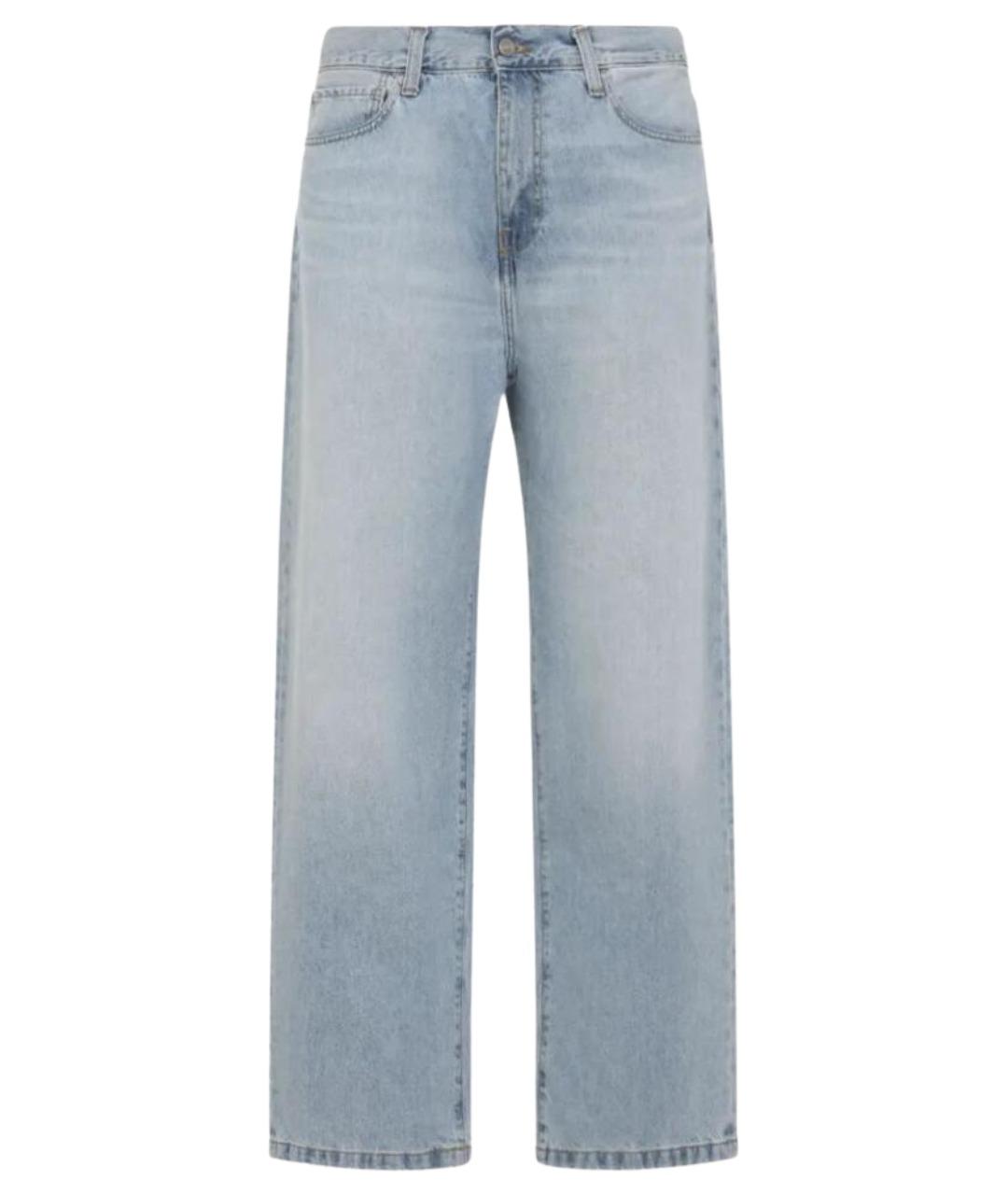 CARHARTT WIP Голубые хлопковые прямые джинсы, фото 1