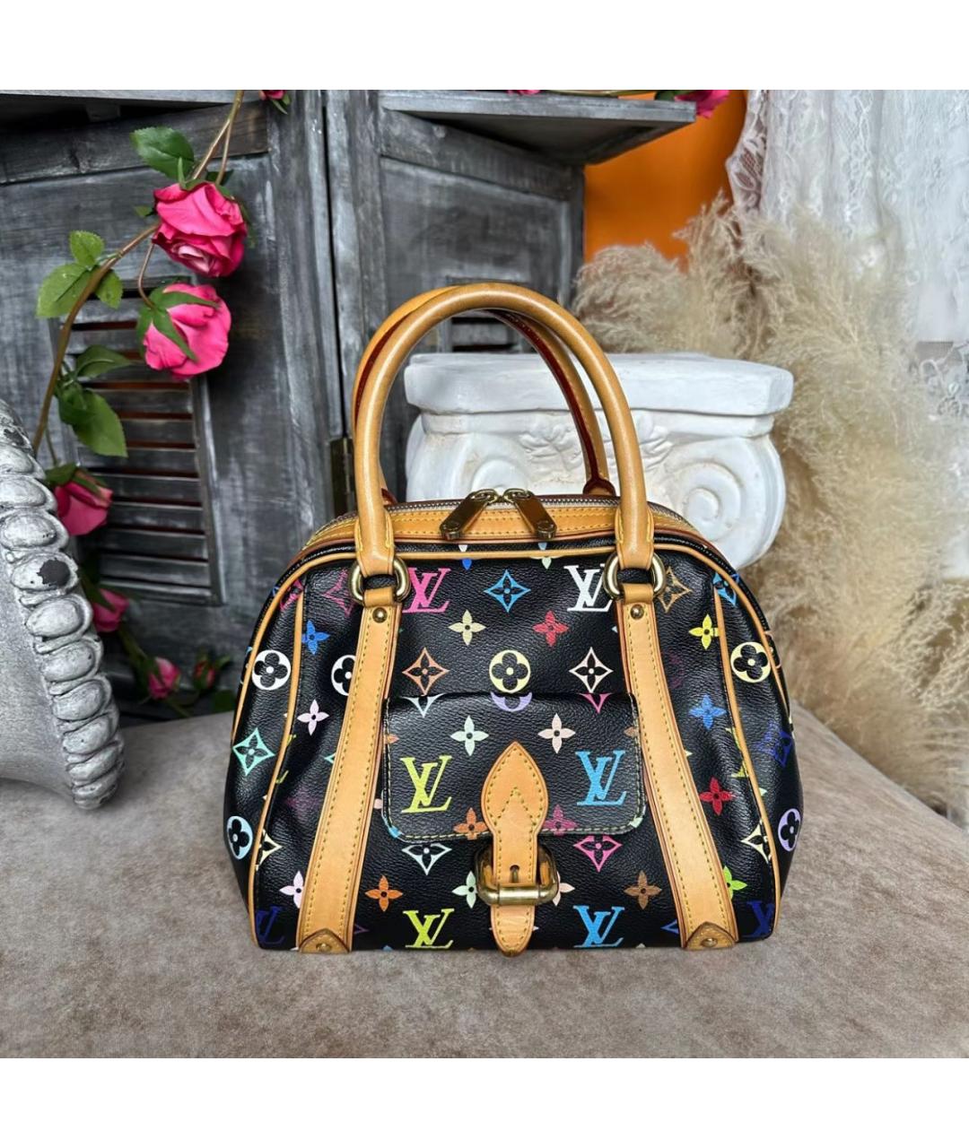 LOUIS VUITTON Черная сумка с короткими ручками, фото 9