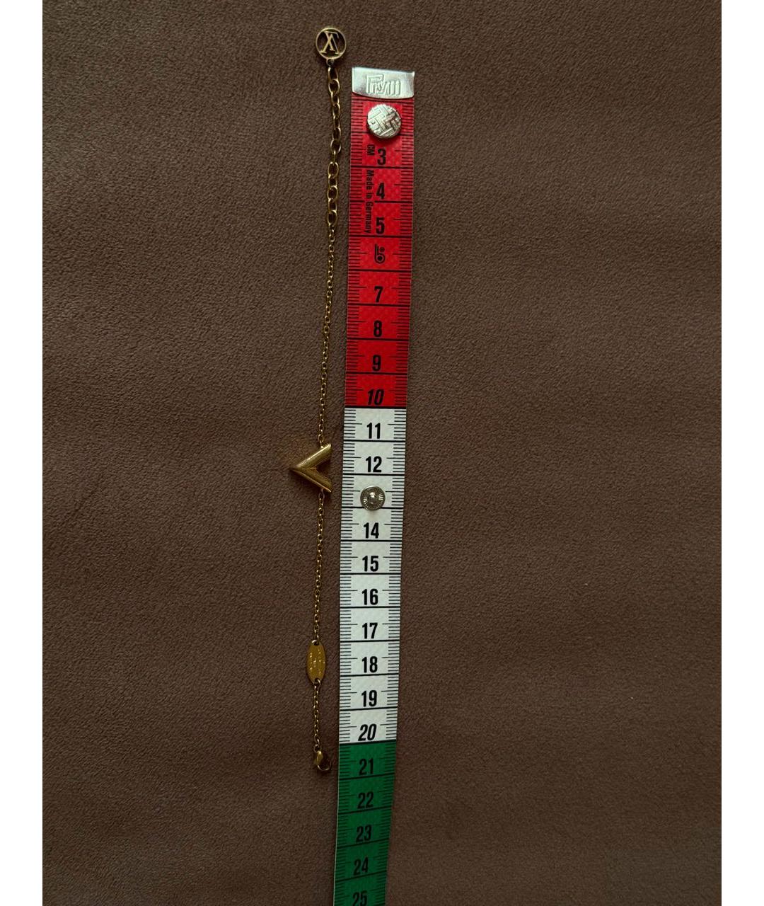 LOUIS VUITTON Золотой металлический браслет, фото 3