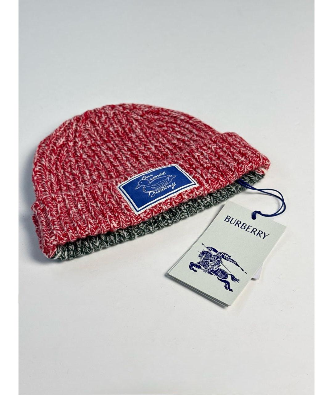 BURBERRY Мульти кашемировая шапка, фото 3