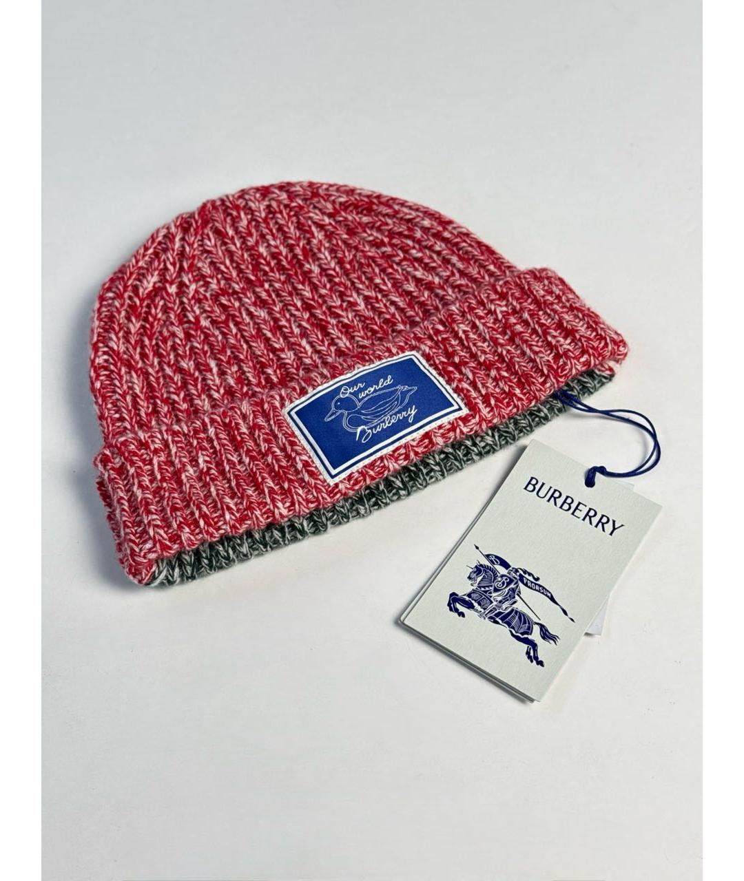 BURBERRY Мульти кашемировая шапка, фото 2