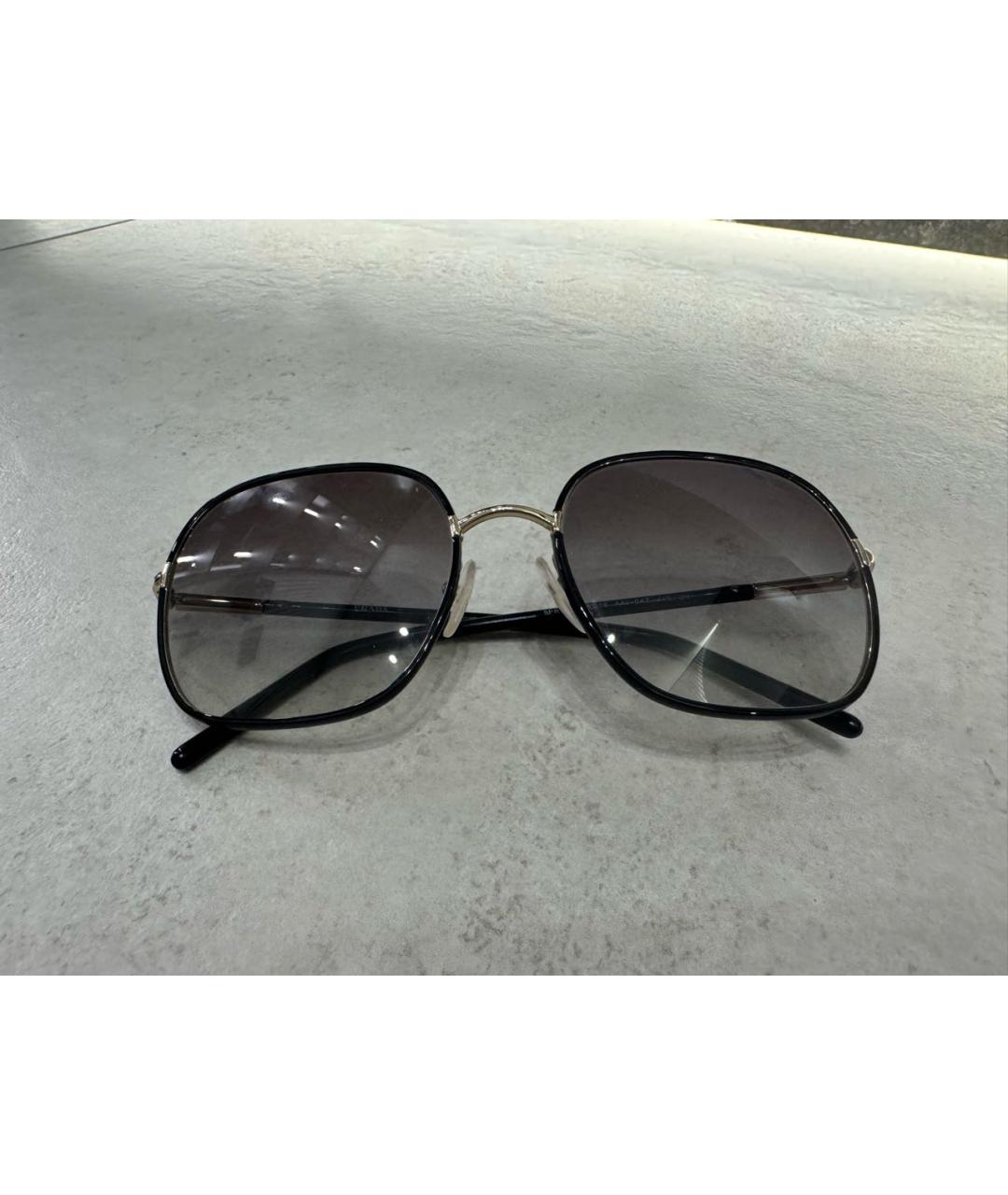 PRADA Коричневые металлические солнцезащитные очки, фото 5