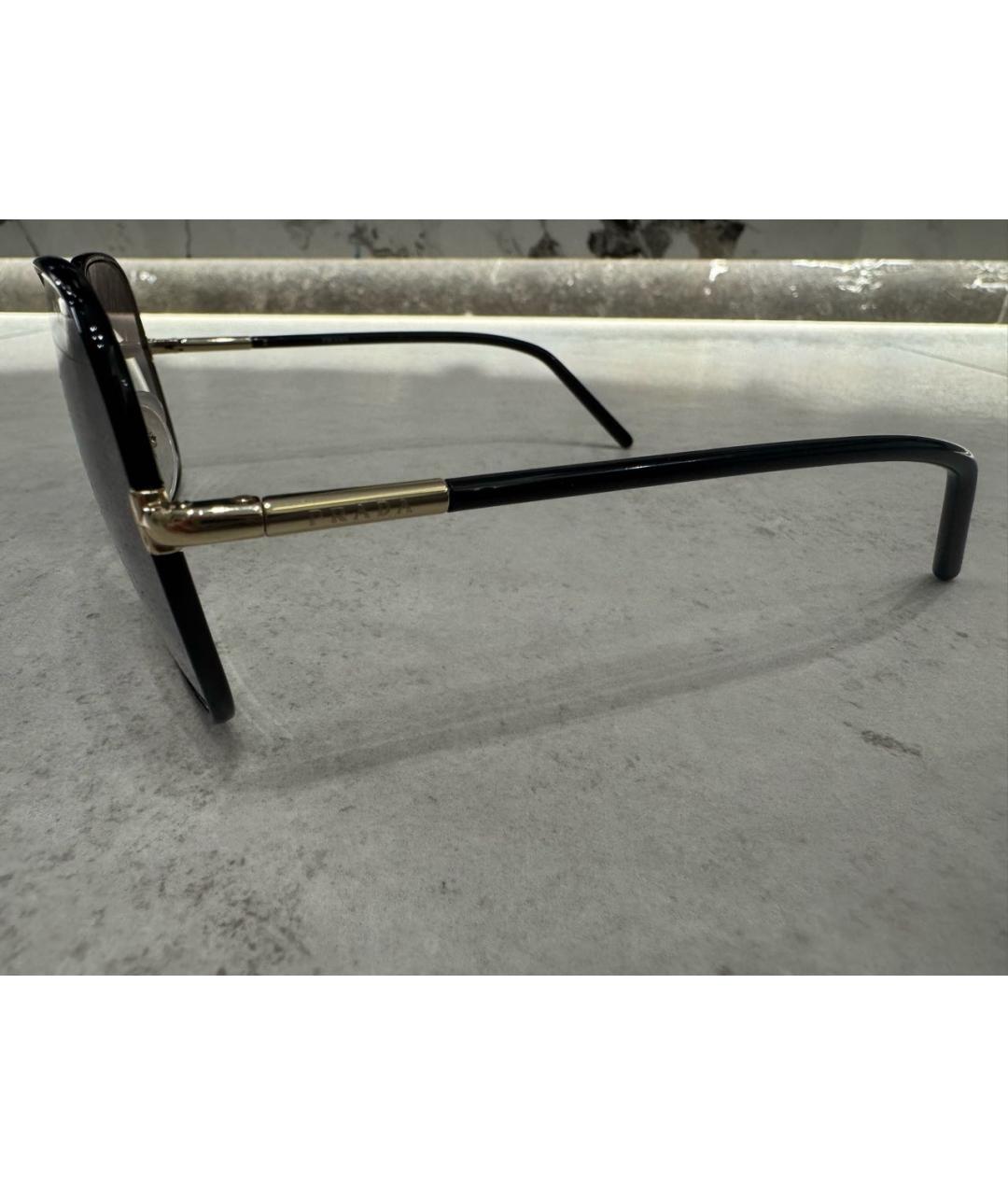 PRADA Коричневые металлические солнцезащитные очки, фото 3