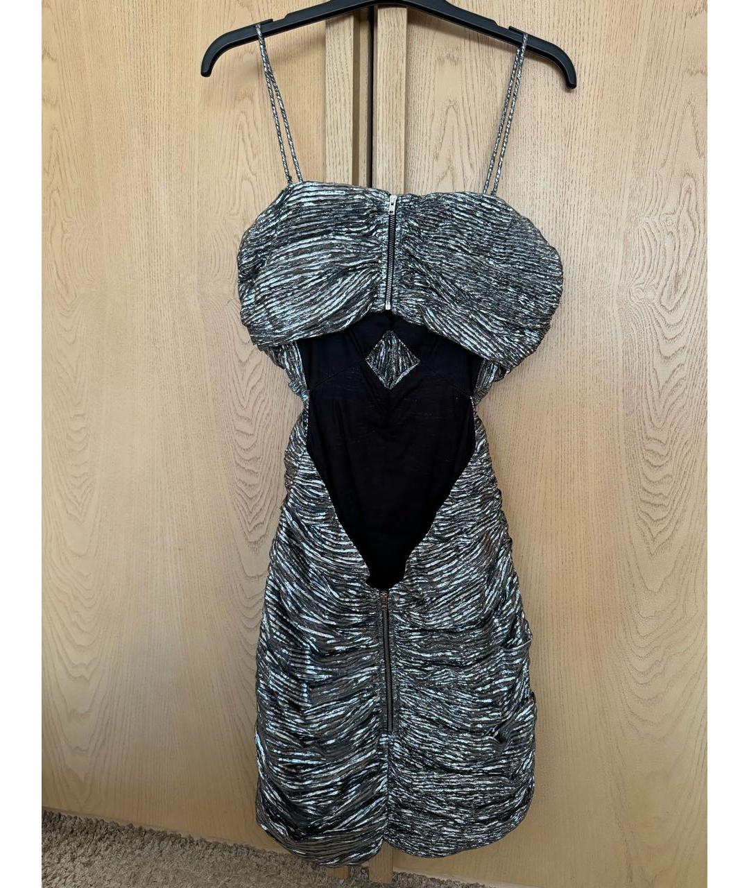 ISABEL MARANT Серебряное полиамидовое коктейльное платье, фото 3