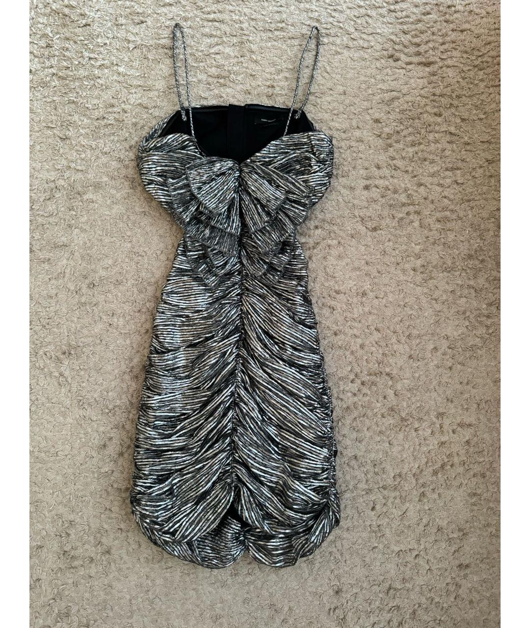 ISABEL MARANT Серебряное полиамидовое коктейльное платье, фото 2