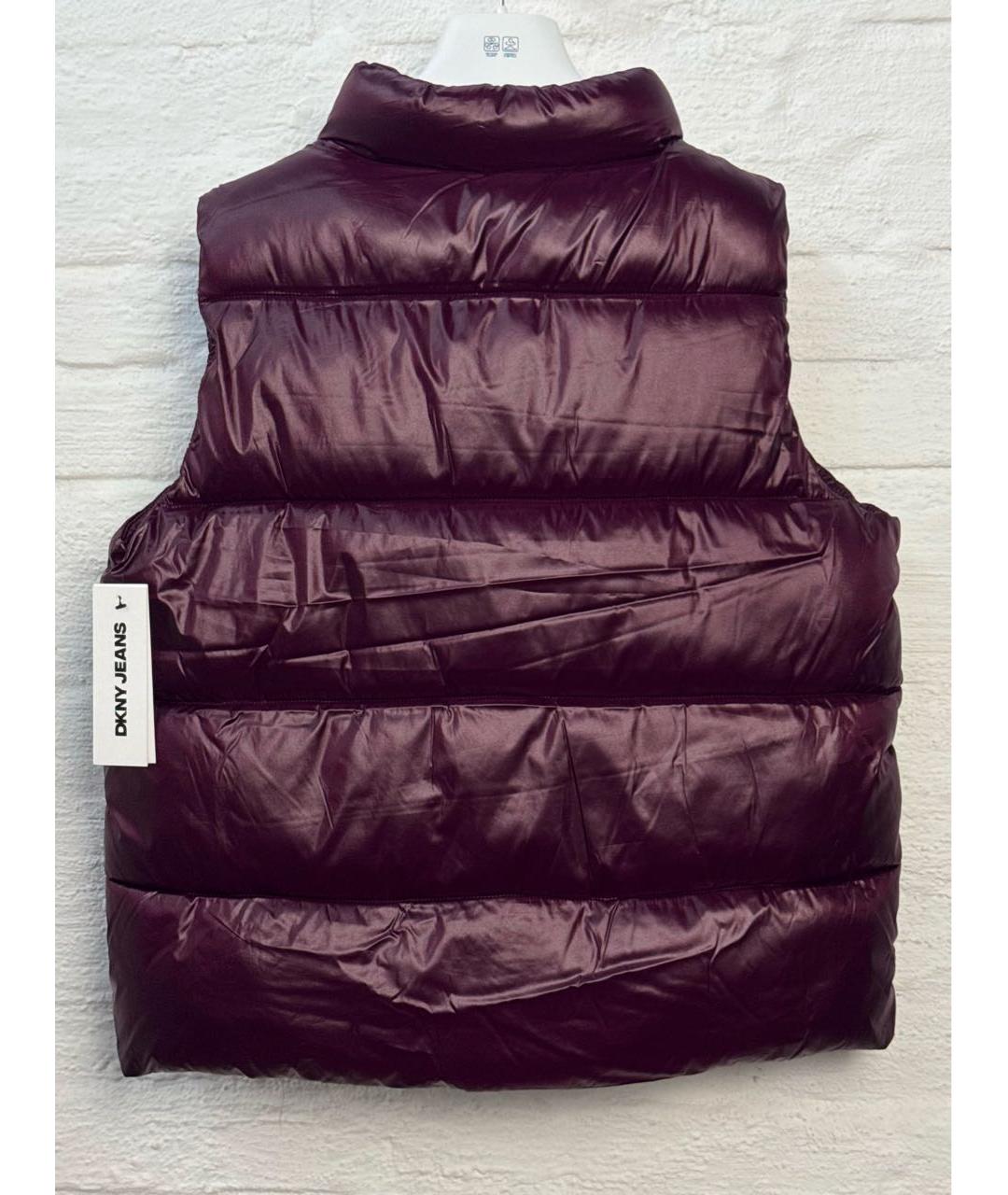 DKNY Бордовый полиэстеровый жилет, фото 7