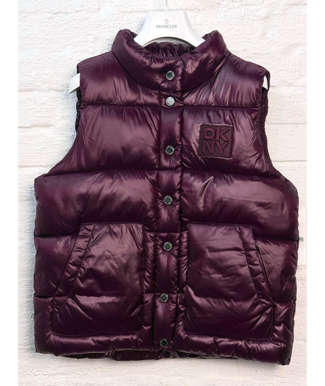 DKNY Бордовый полиэстеровый жилет, фото 8