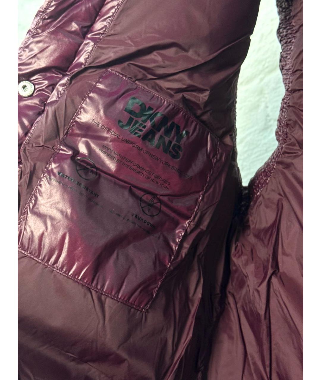 DKNY Бордовый полиэстеровый жилет, фото 4