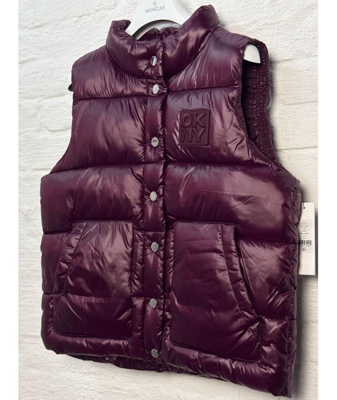 DKNY Бордовый полиэстеровый жилет, фото 2