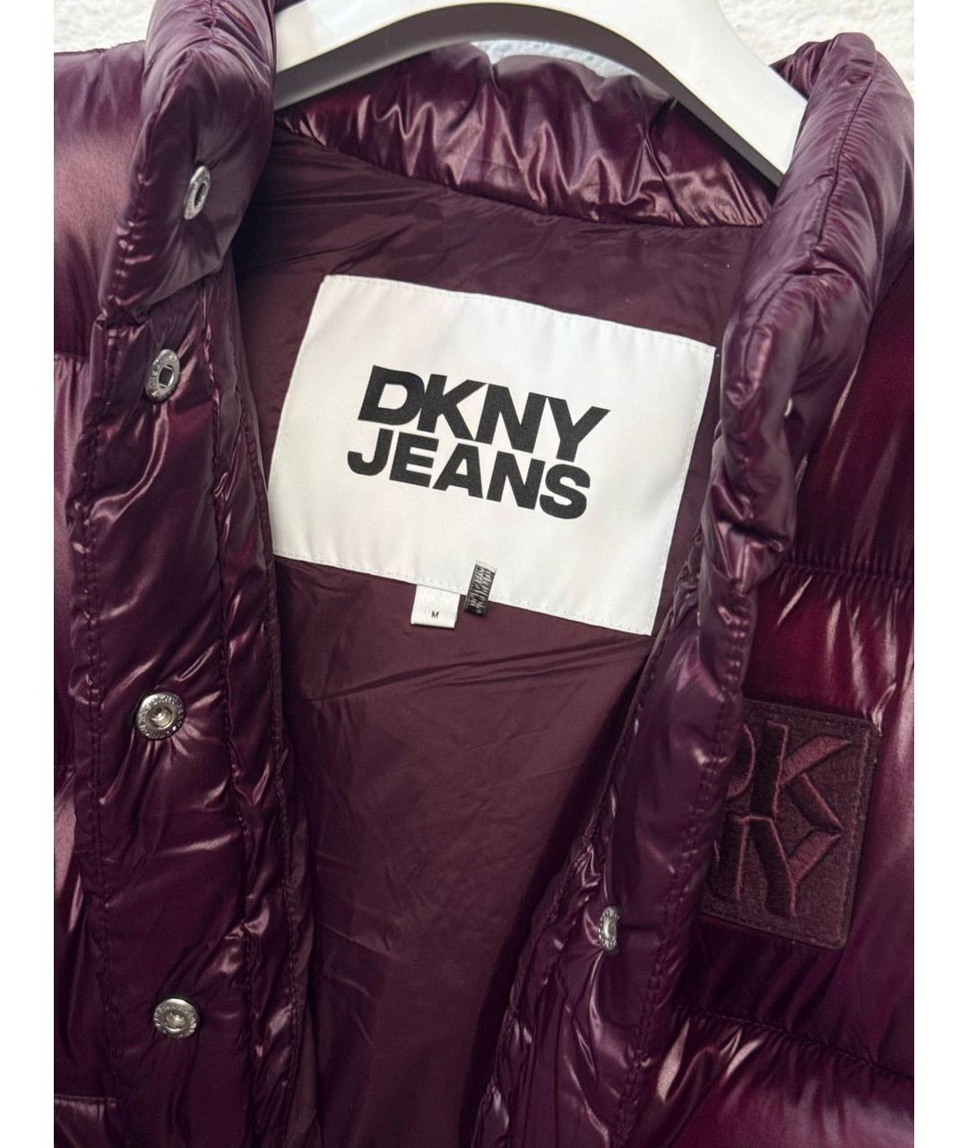 DKNY Бордовый полиэстеровый жилет, фото 5