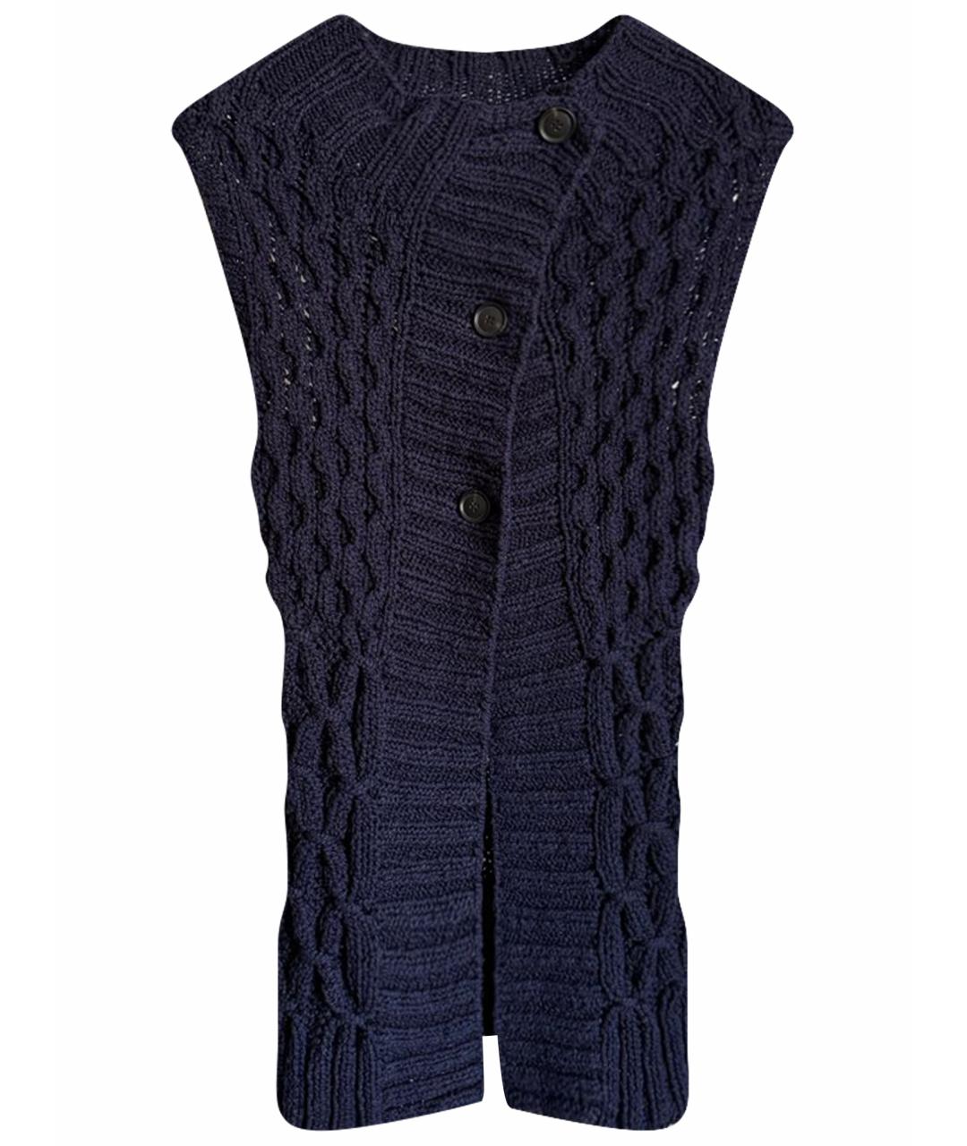 THEORY Темно-синяя хлопковая жилетка, фото 1