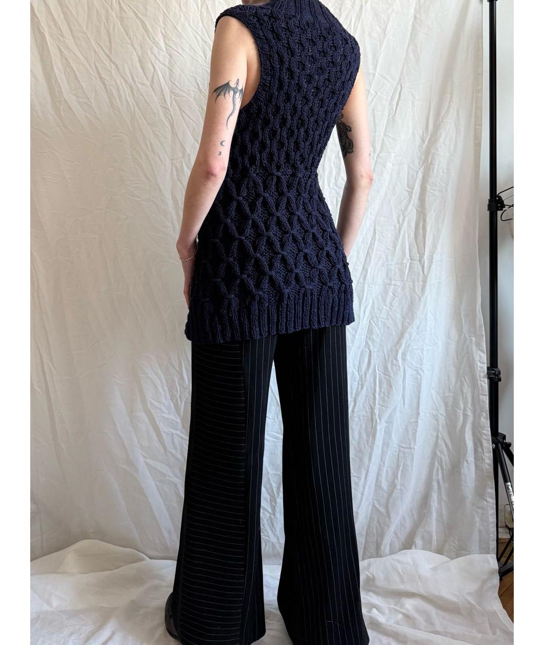 THEORY Темно-синяя хлопковая жилетка, фото 8