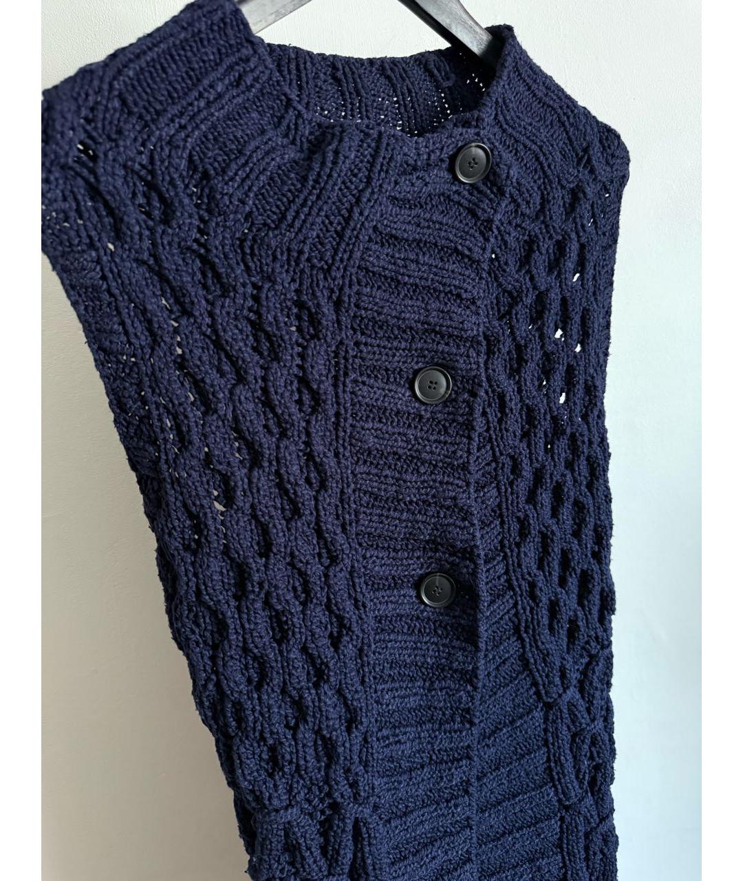 THEORY Темно-синяя хлопковая жилетка, фото 4