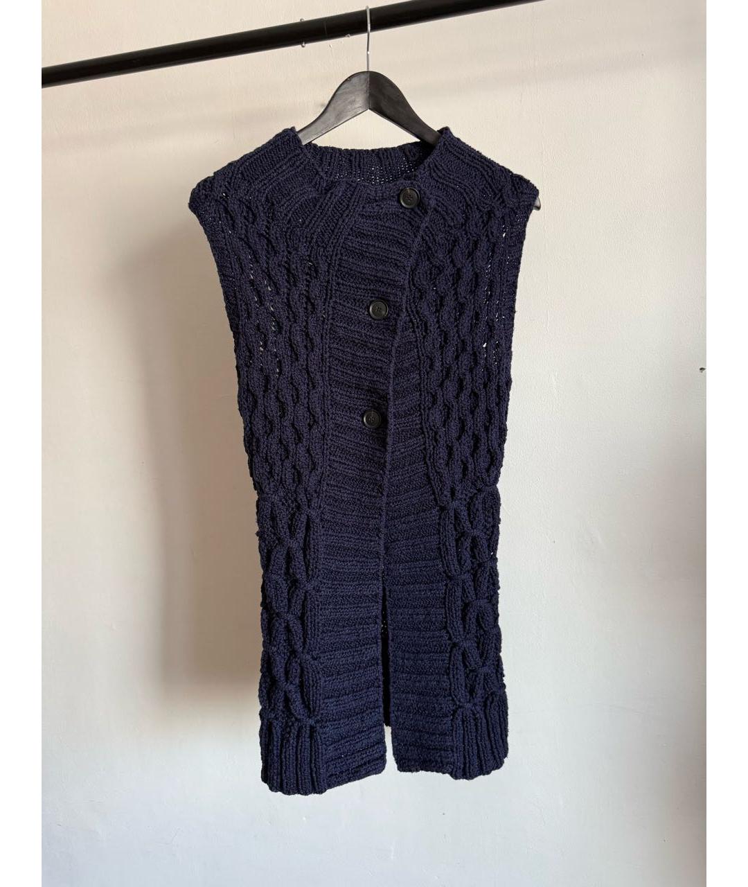 THEORY Темно-синяя хлопковая жилетка, фото 9