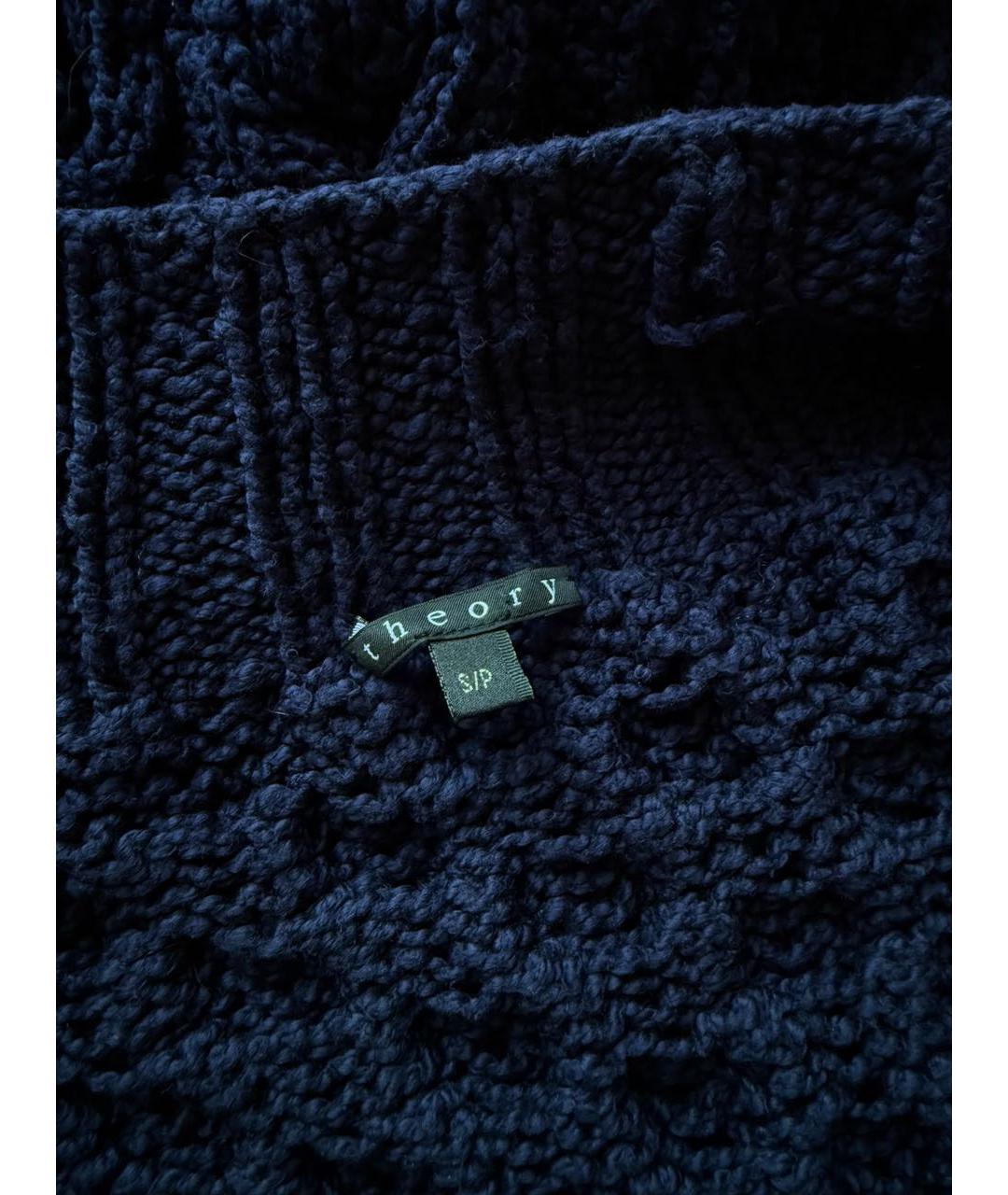 THEORY Темно-синяя хлопковая жилетка, фото 2