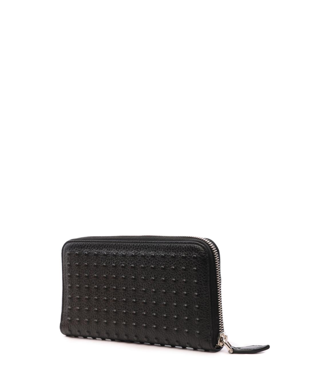 TOD'S Черный кожаный кошелек, фото 3