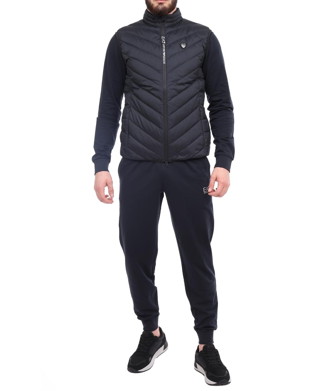 EA7 Синий полиэстеровый жилет, фото 2