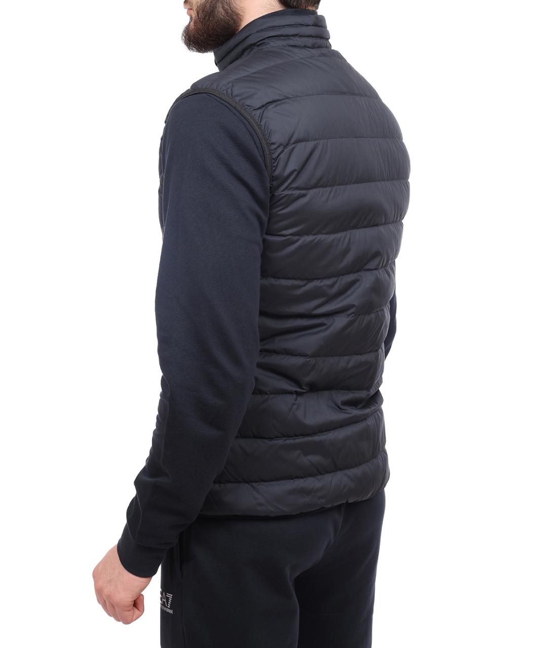 EA7 Синий полиэстеровый жилет, фото 5