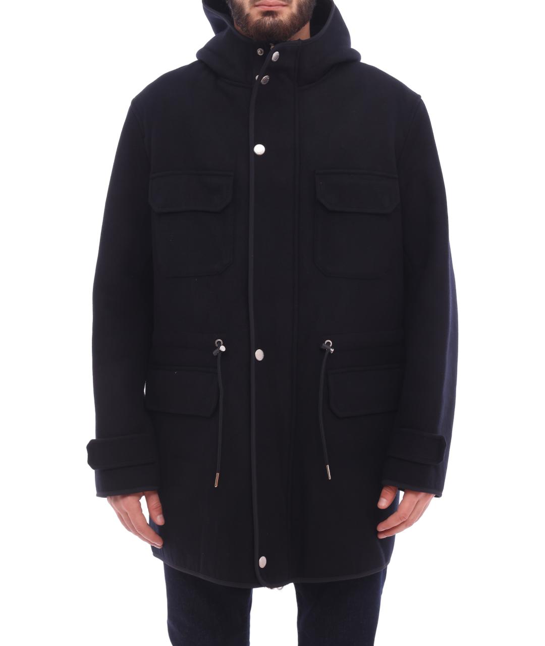 ARMANI EXCHANGE Темно-синяя шерстяная куртка, фото 1