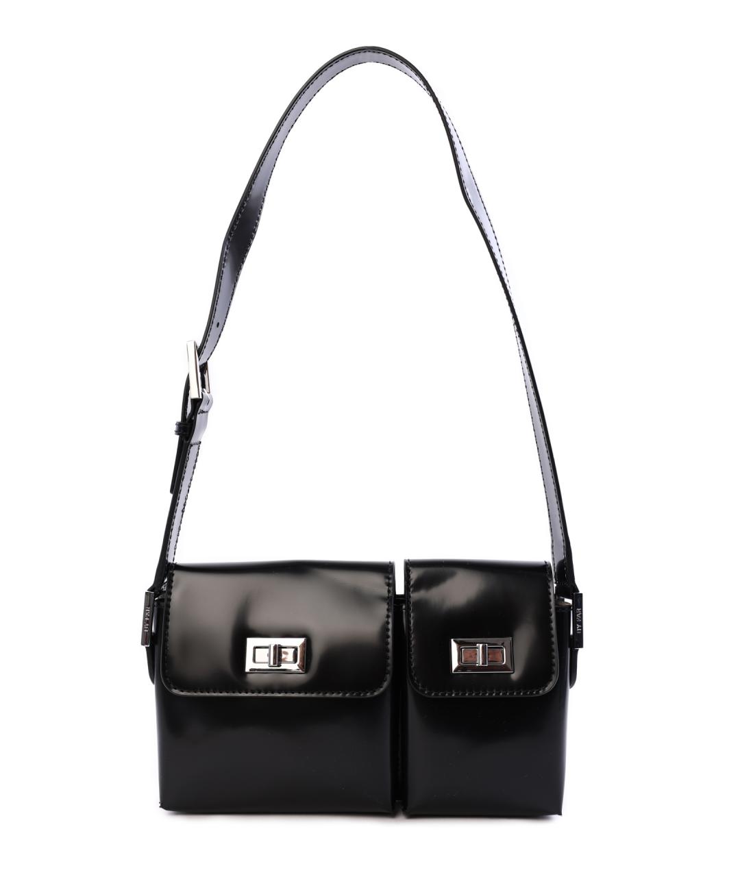BY FAR Черная кожаная сумка через плечо, фото 1