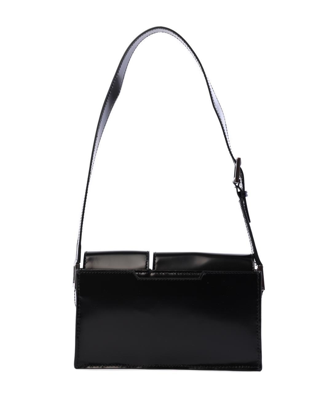BY FAR Черная кожаная сумка через плечо, фото 4