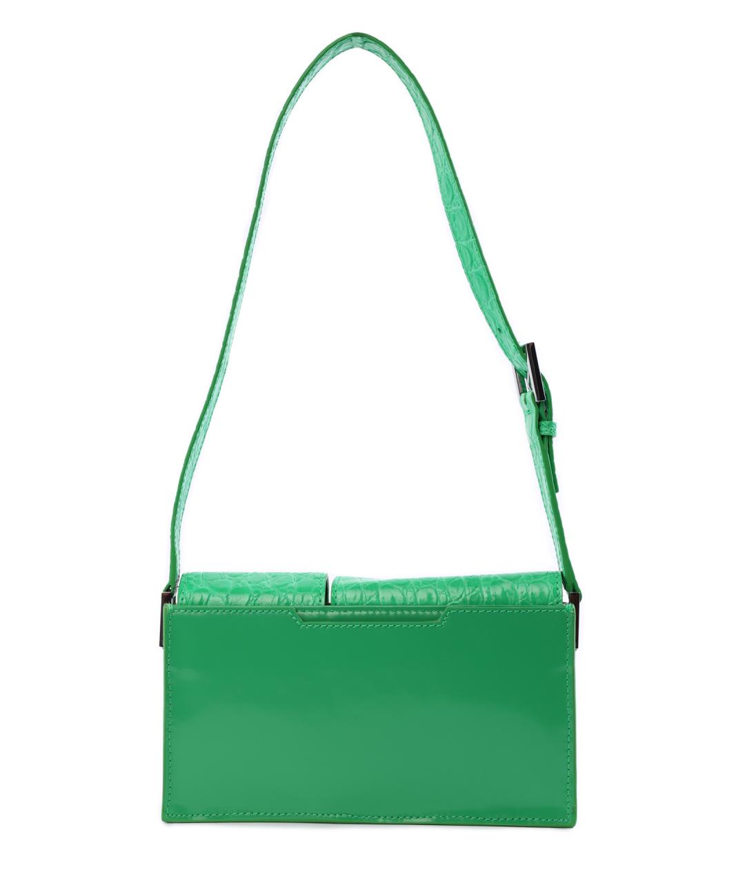 BY FAR Зеленая кожаная сумка через плечо, фото 3