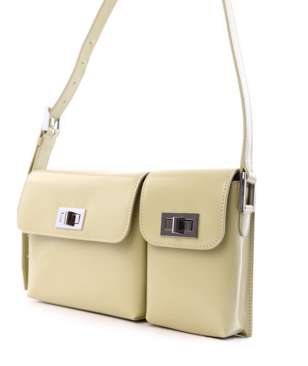 BY FAR Желтая сумка через плечо из лакированной кожи, фото 2