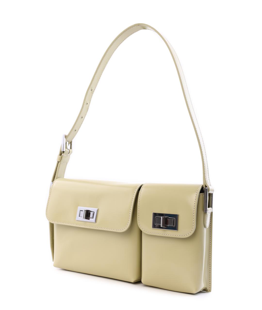 BY FAR Желтая сумка через плечо из лакированной кожи, фото 4