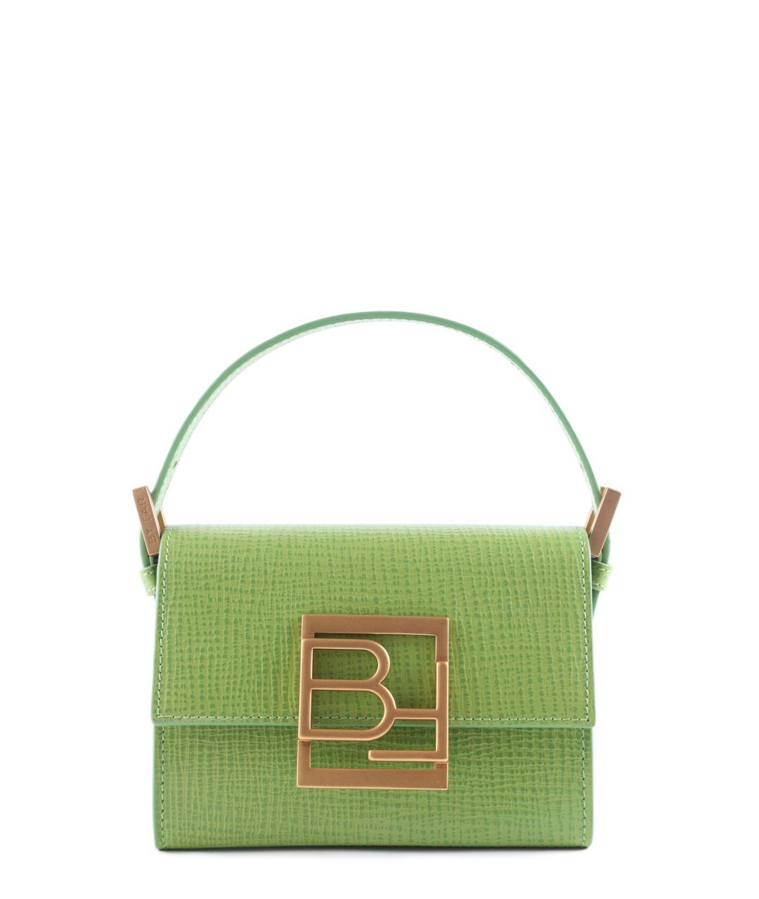 BY FAR Зеленая кожаная сумка с короткими ручками, фото 1