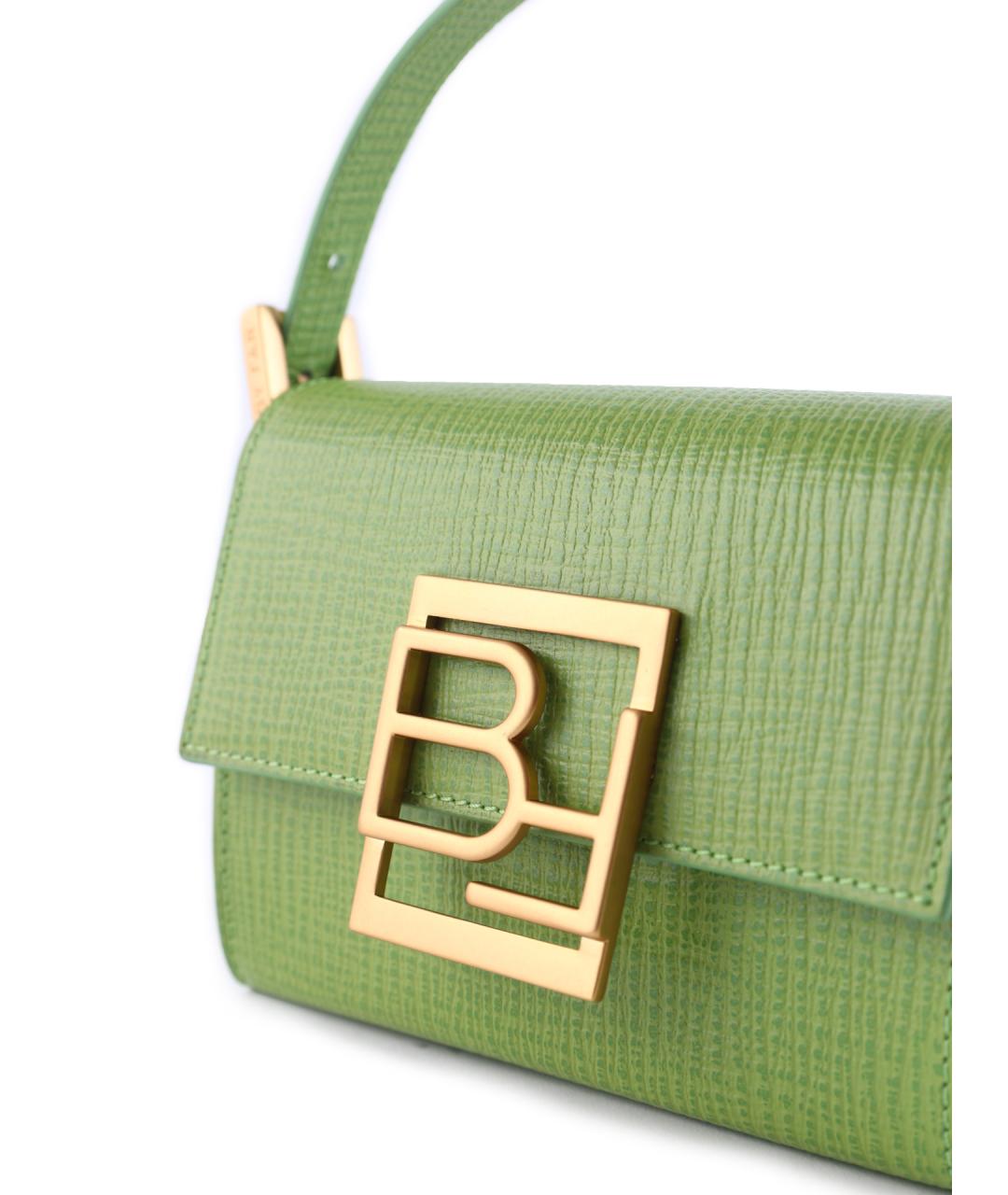 BY FAR Зеленая кожаная сумка с короткими ручками, фото 3
