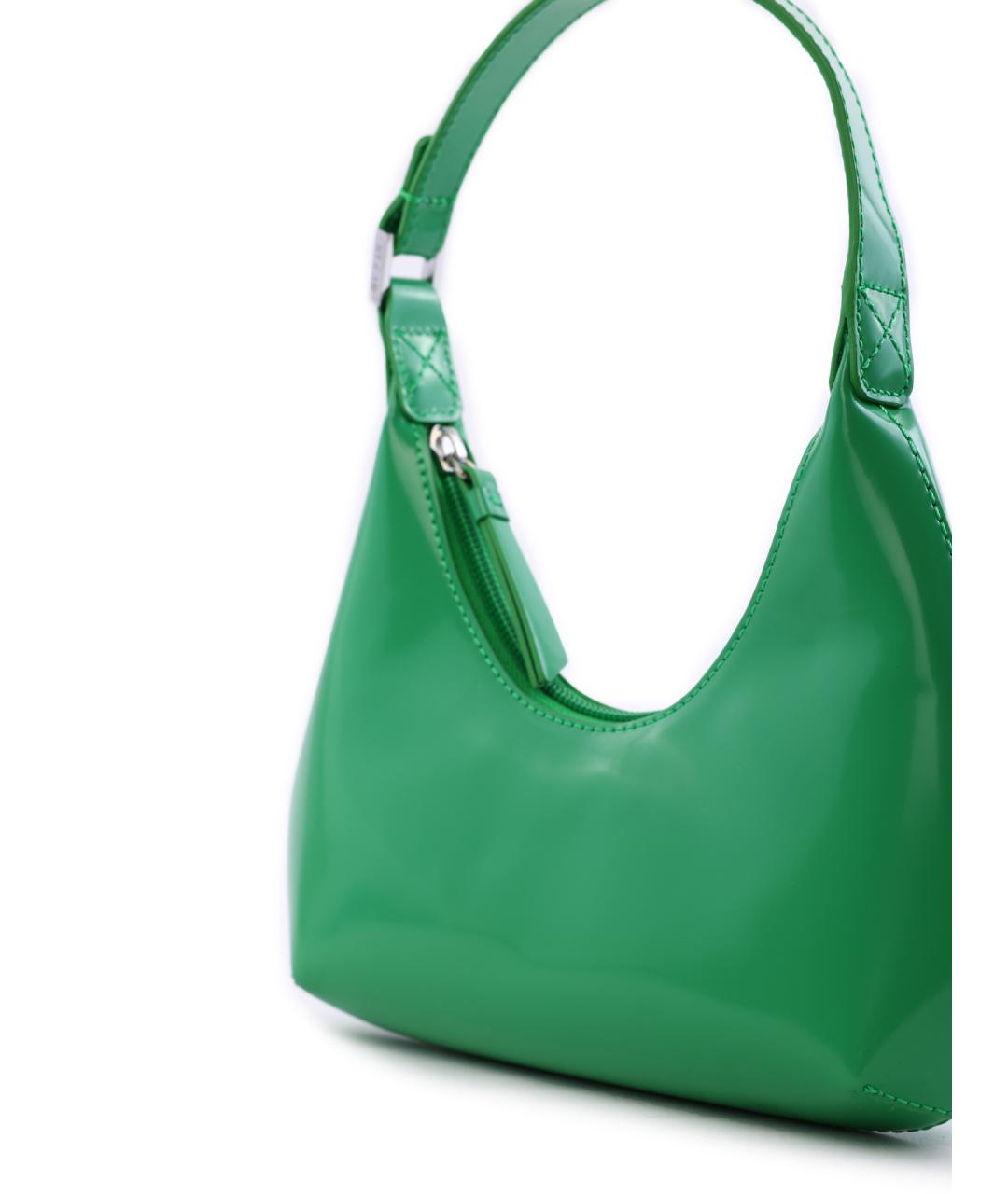 BY FAR Зеленая кожаная сумка через плечо, фото 4