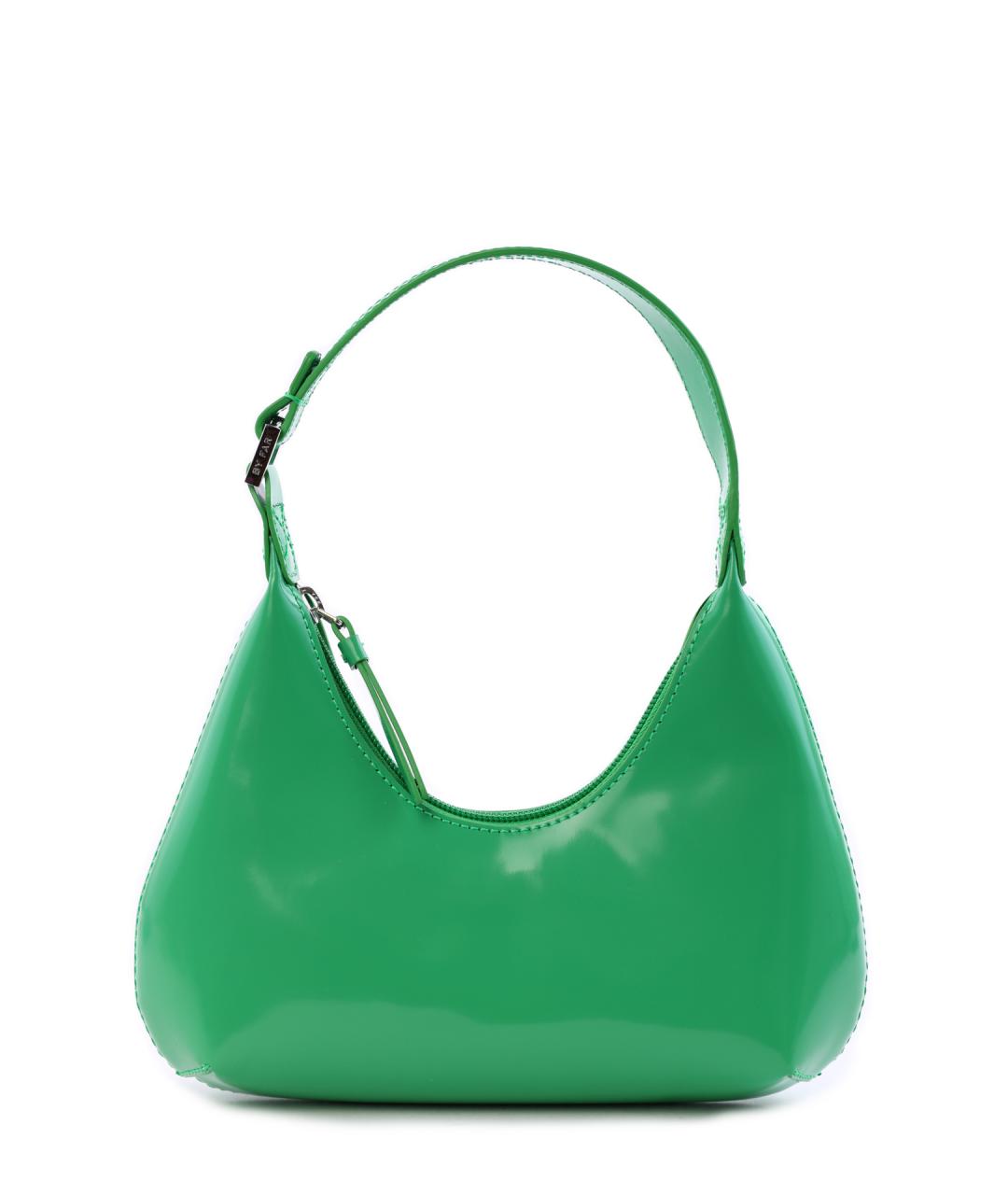 BY FAR Зеленая кожаная сумка через плечо, фото 1