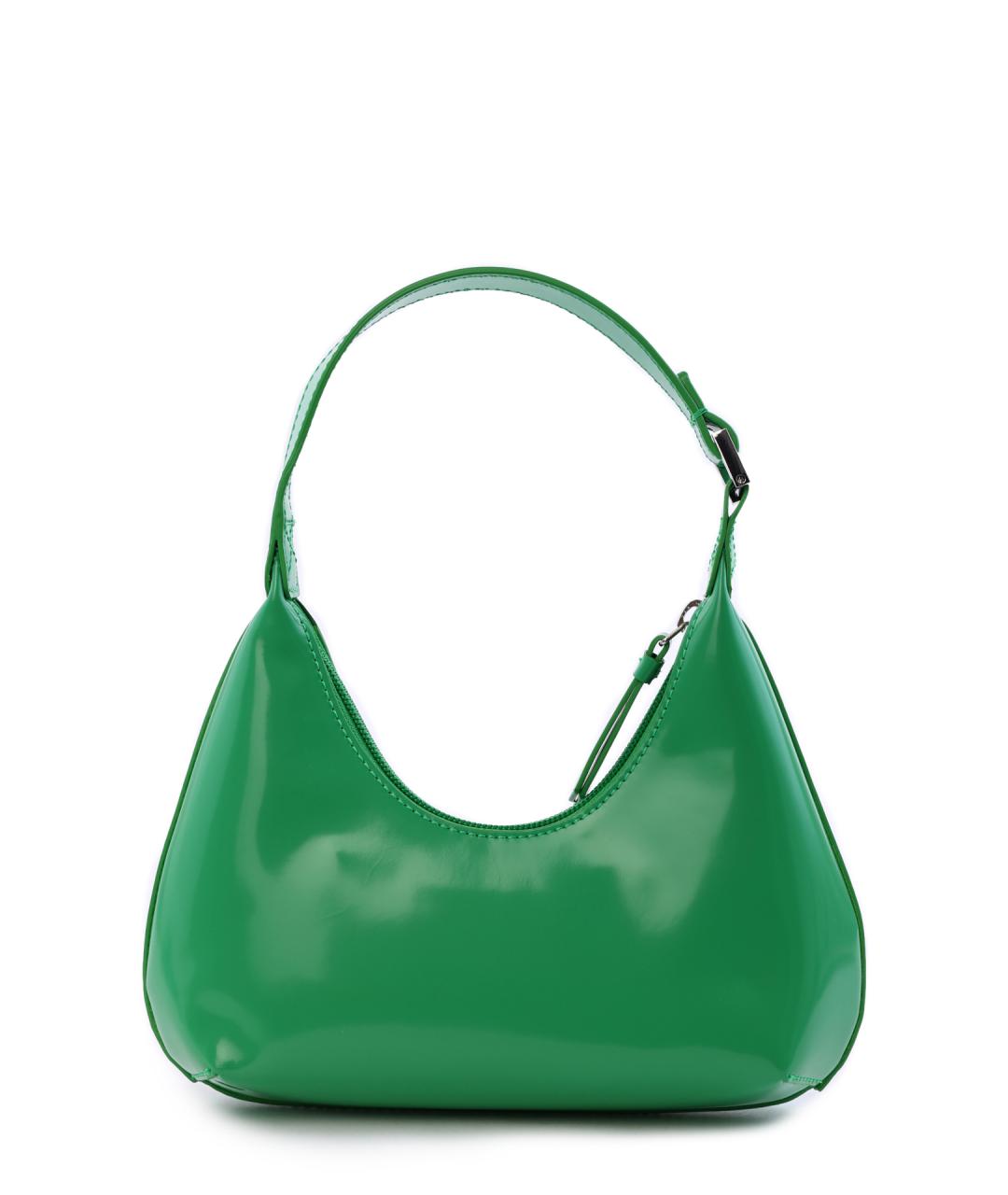 BY FAR Зеленая кожаная сумка через плечо, фото 3