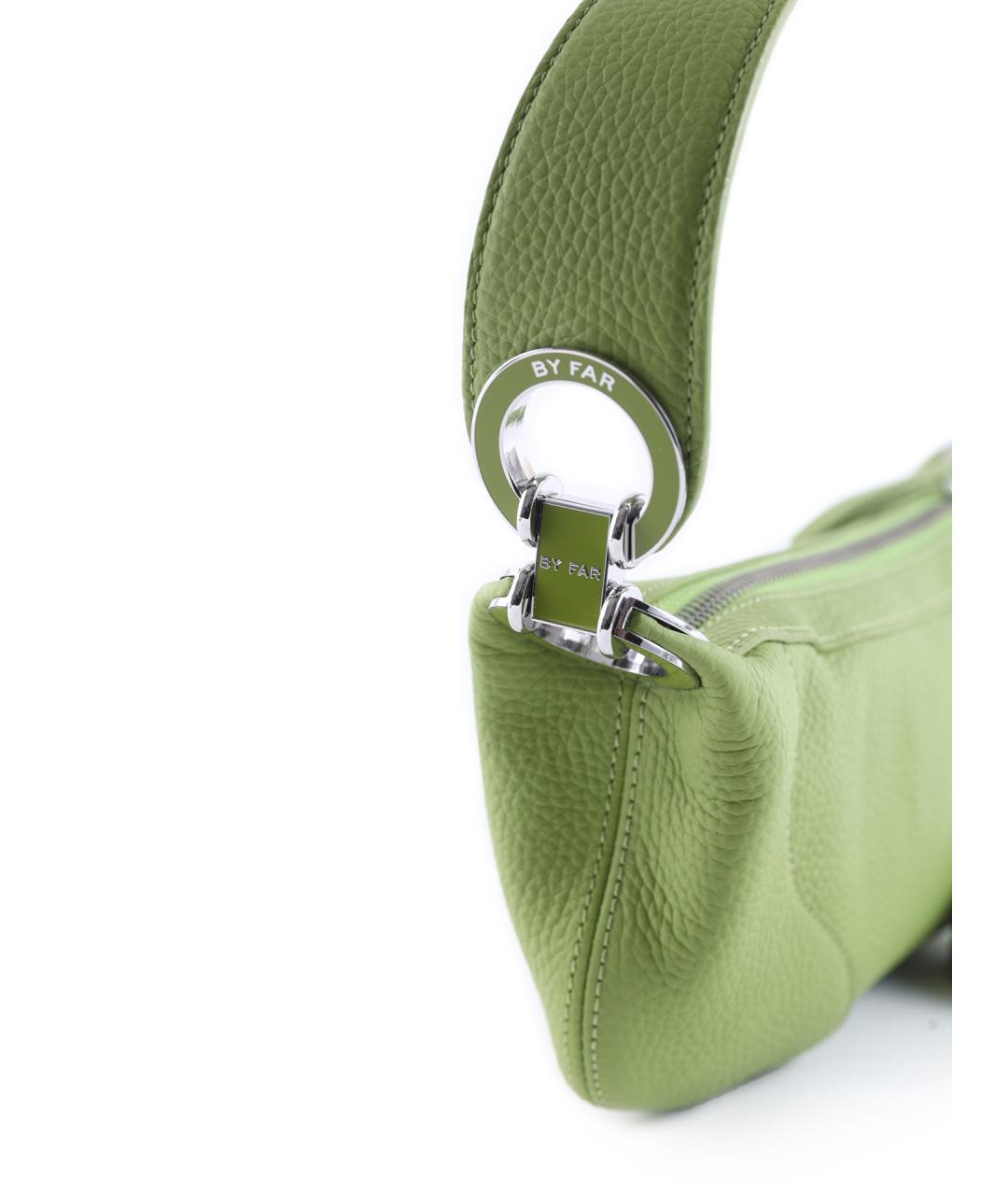 BY FAR Зеленая кожаная сумка через плечо, фото 4