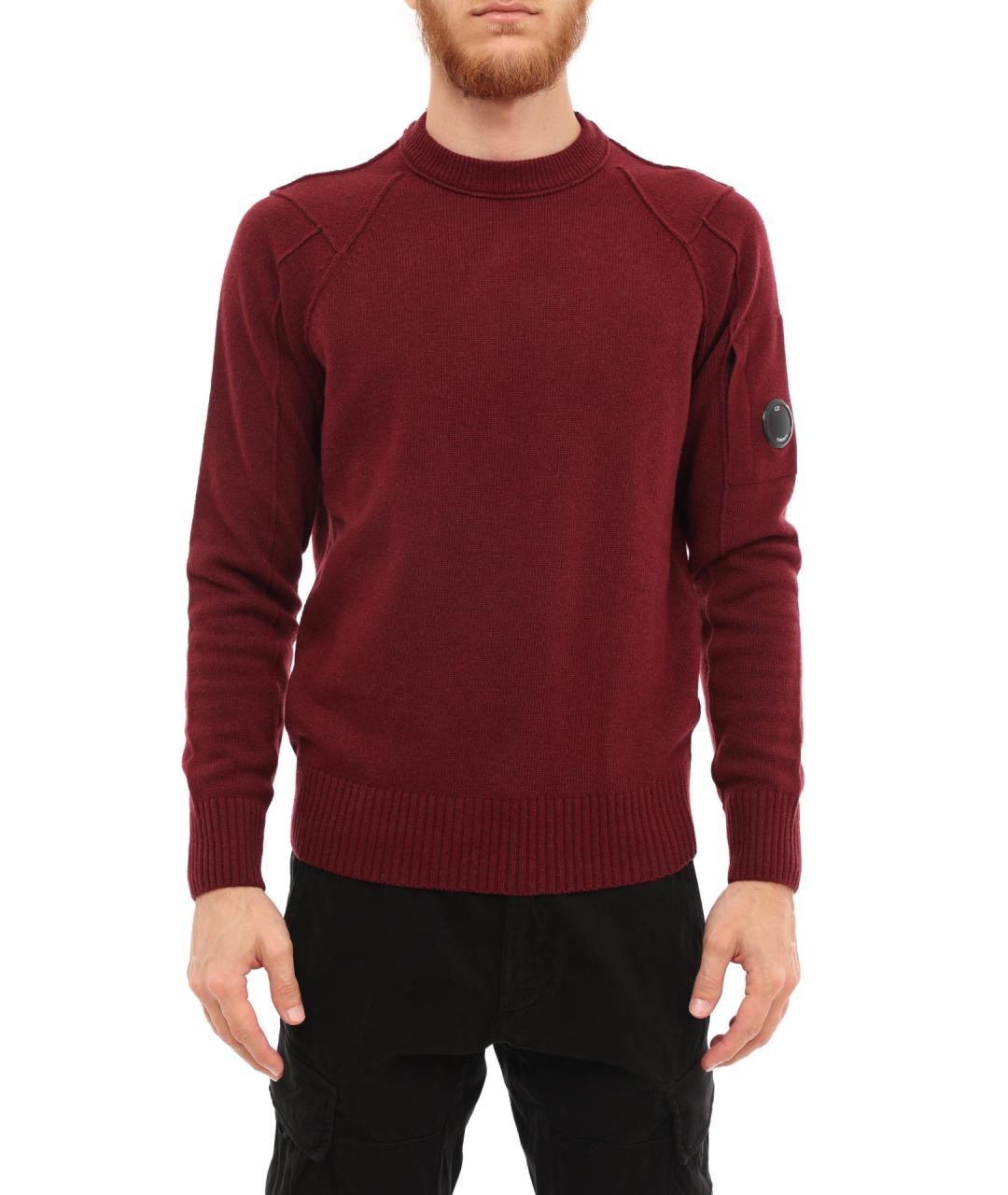 CP COMPANY Бордовый шерстяной джемпер / свитер, фото 1