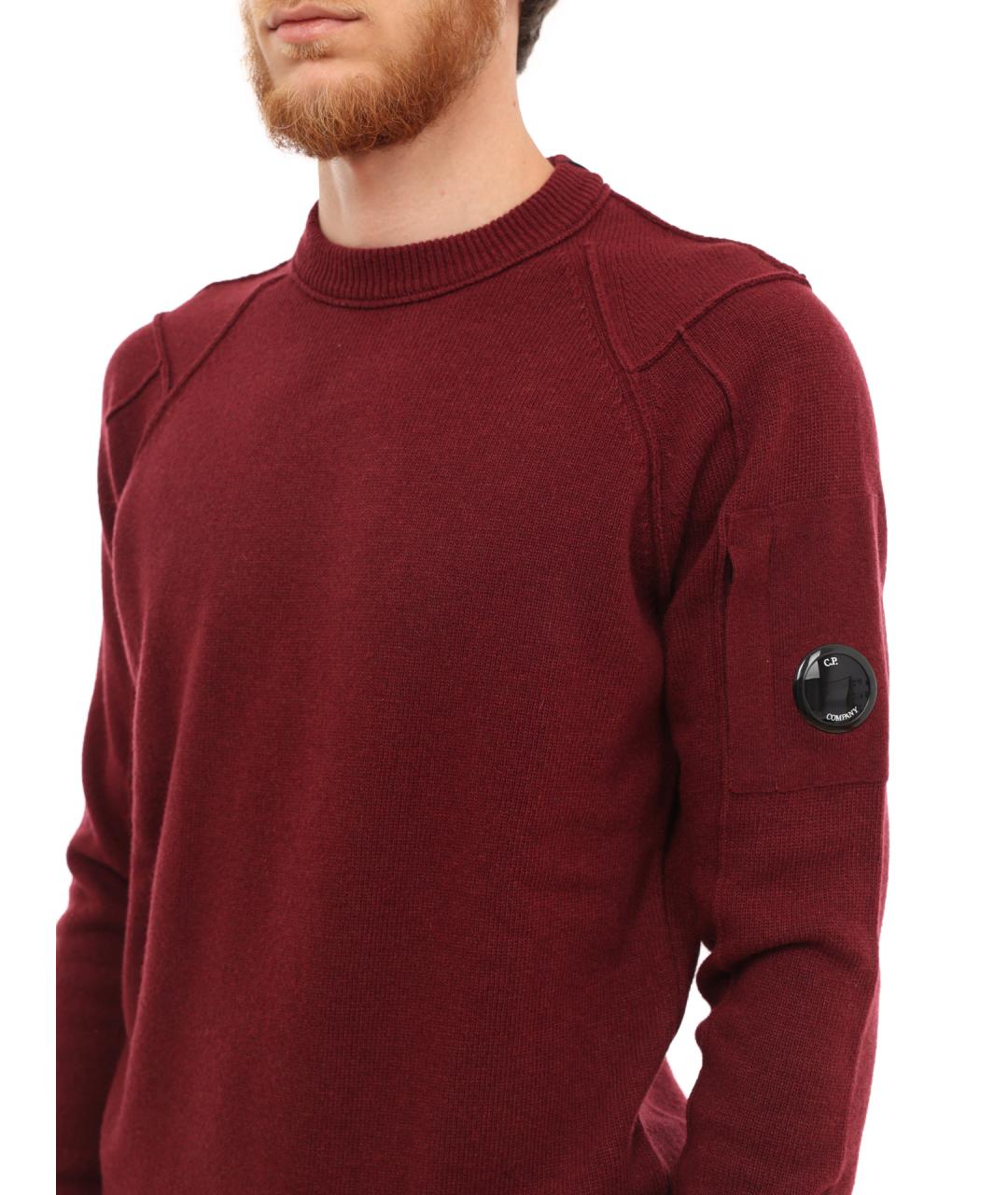 CP COMPANY Бордовый шерстяной джемпер / свитер, фото 4