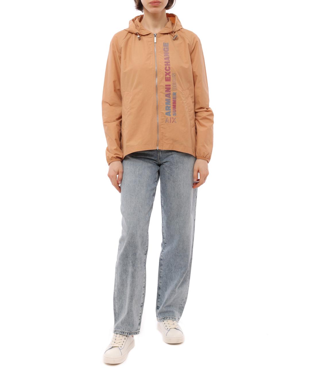 ARMANI EXCHANGE Бежевая полиамидовая куртка, фото 2