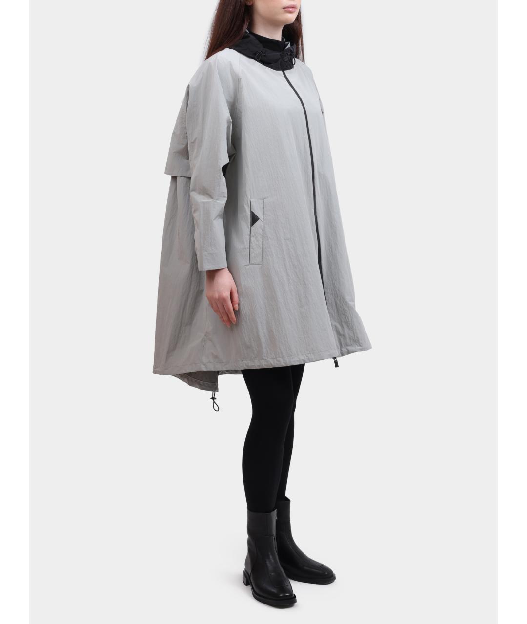 HERNO Серый полиамидовый тренч/плащ, фото 3