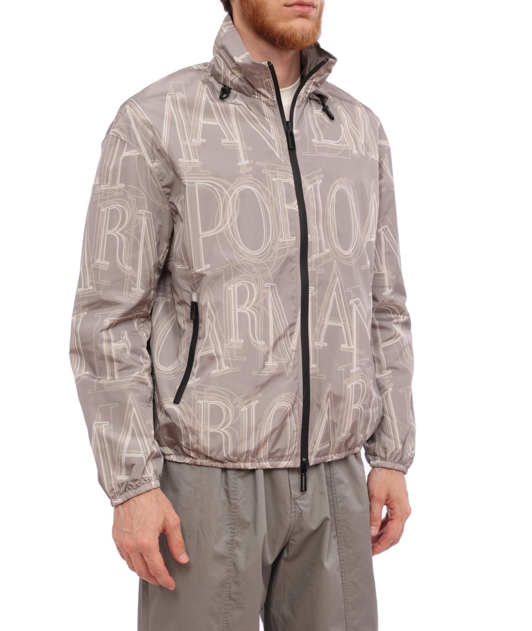 EMPORIO ARMANI Бежевая полиамидовая куртка, фото 4