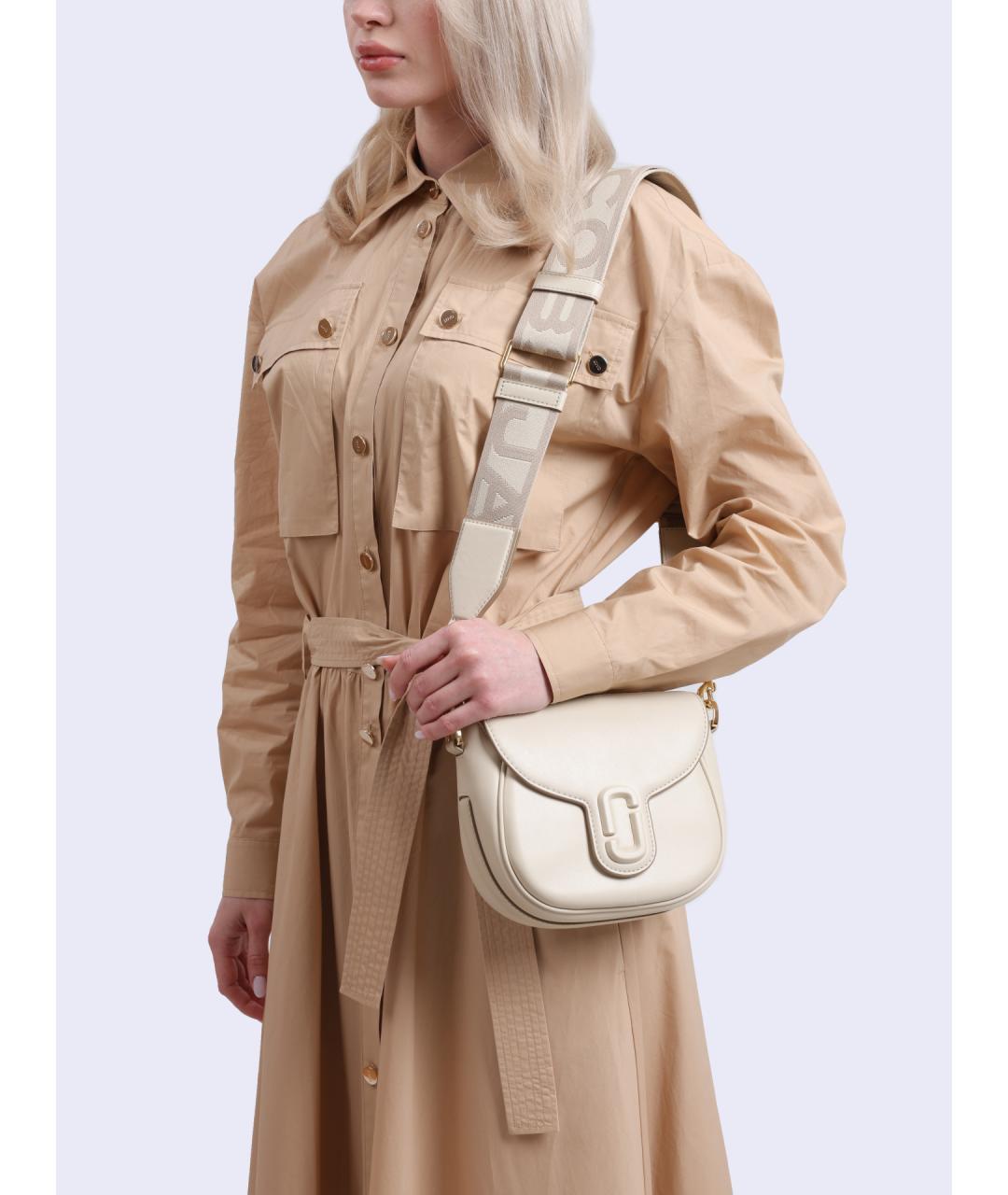 MARC JACOBS Бежевая кожаная сумка через плечо, фото 2