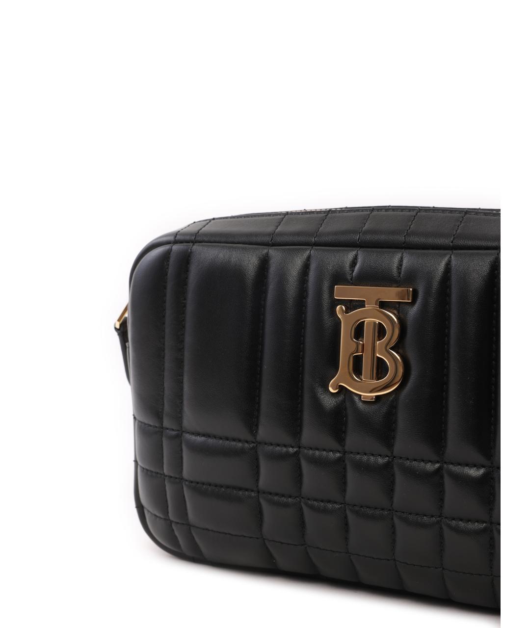 BURBERRY Черная кожаная сумка через плечо, фото 5