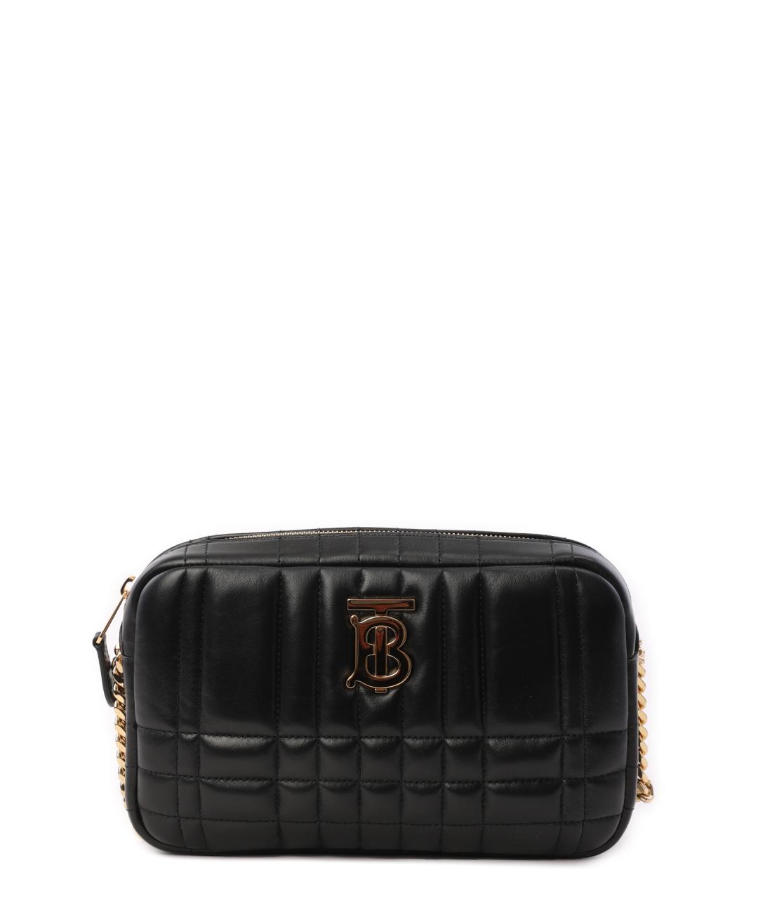 BURBERRY Черная кожаная сумка через плечо, фото 1